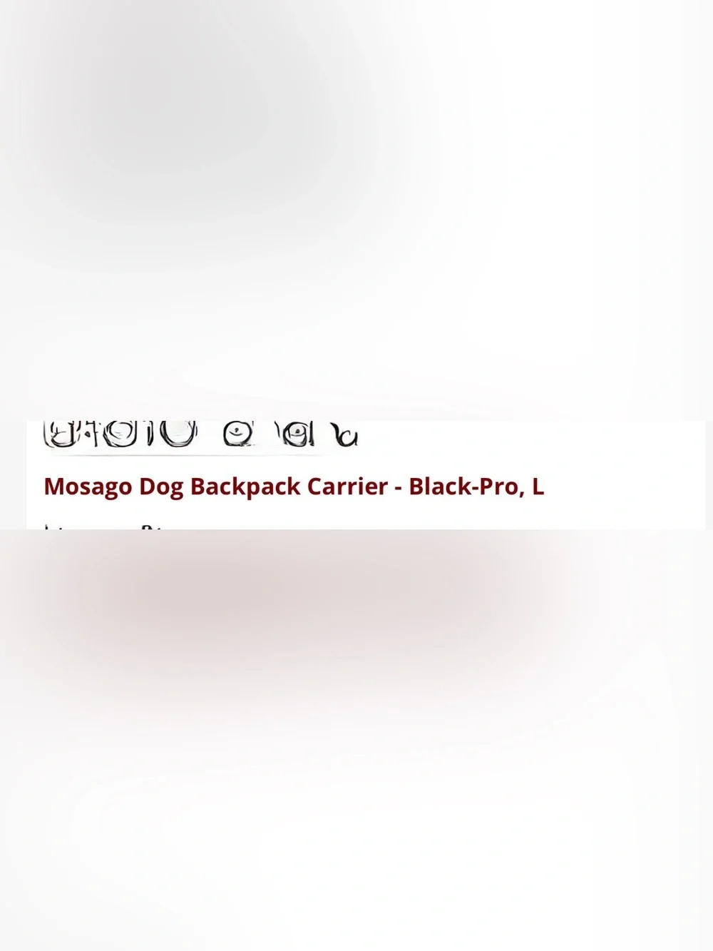 Pet Front & Back Carrier Backpack - Black